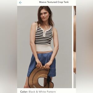NWT Maeve Textured Crop Top